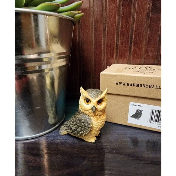Harmony Kingdom Ball Pot Bellys / Belly 'Great Horn' Owl #PBZOW4 New In Box - Picture 2 of 4